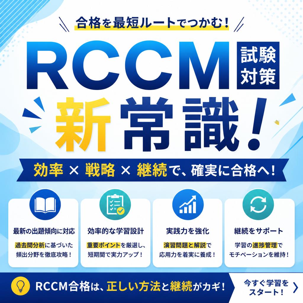 RCCM試験対策の新常識！